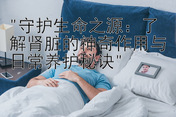 守护生命之源：了解肾脏的神奇作用与日常养护秘诀